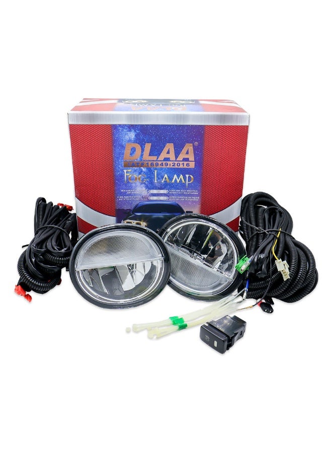 DLAA Pack of 2 Front Universal High Power Daytime Running TY4613L LED Fog Lamp with Turning Light Function, Wires & Switch Suitable for TY Cars | 1 Year International Warranty - Image 5